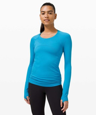 New Lululemon Swiftly Tech LS 2.0 *Race in Turquoise Tide Blue 