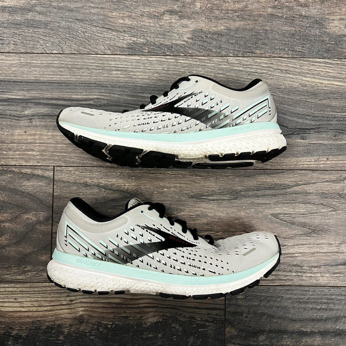 Brooks Ghost 13 Women's Size Gray Mint Green Running Shoes 1203381B073