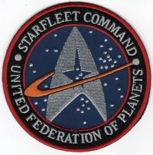 Star Trek Original Series Starfleet Command Logo Embroidered Patch Blue Version