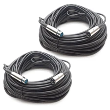 2 Pack 100' DMX Cable XLR 3 Pin 100 Feet-Dj Lighting (Sadmx100-2Pack)