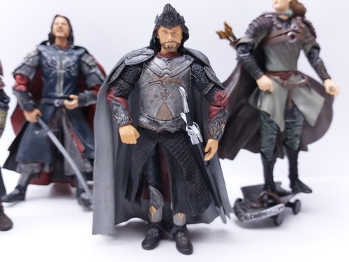 Figurine Seigneur des Anneaux 2003 ToyBiz Fields ARAGORN Legolas Eomer lot 4 figurines - Photo 4 sur 9
