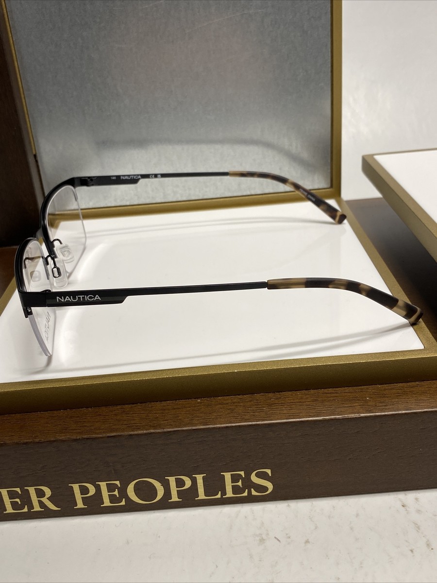 NEW Nautica N7327 005 MATTE BLACK Eyeglasses 56-18-145 Half  display picture 1