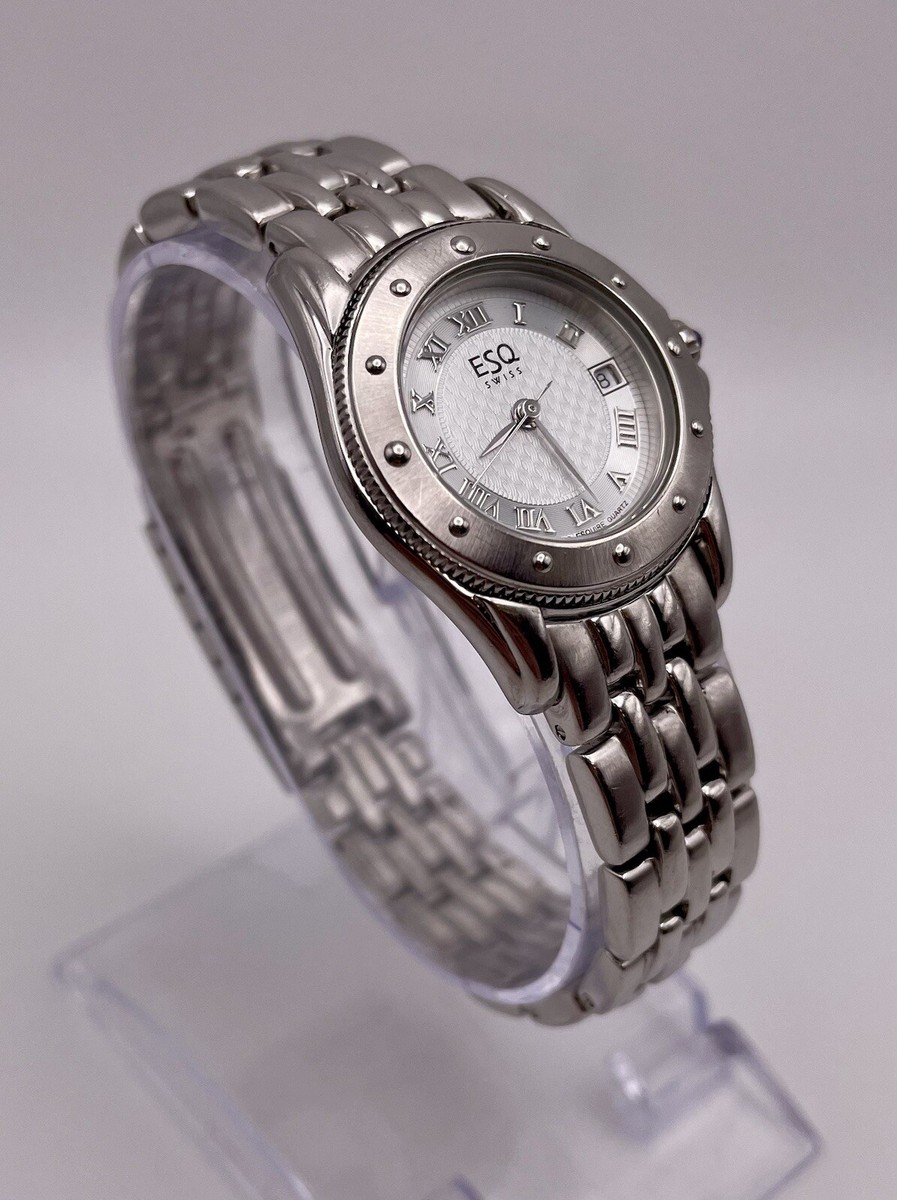 ESQ Esquire Swiss Women Watch Silver Tone 24mm Dial 5.5\