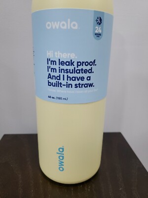 Owala FreeSip Stainless Steel Water Bottle / 40oz / Color: Sunny