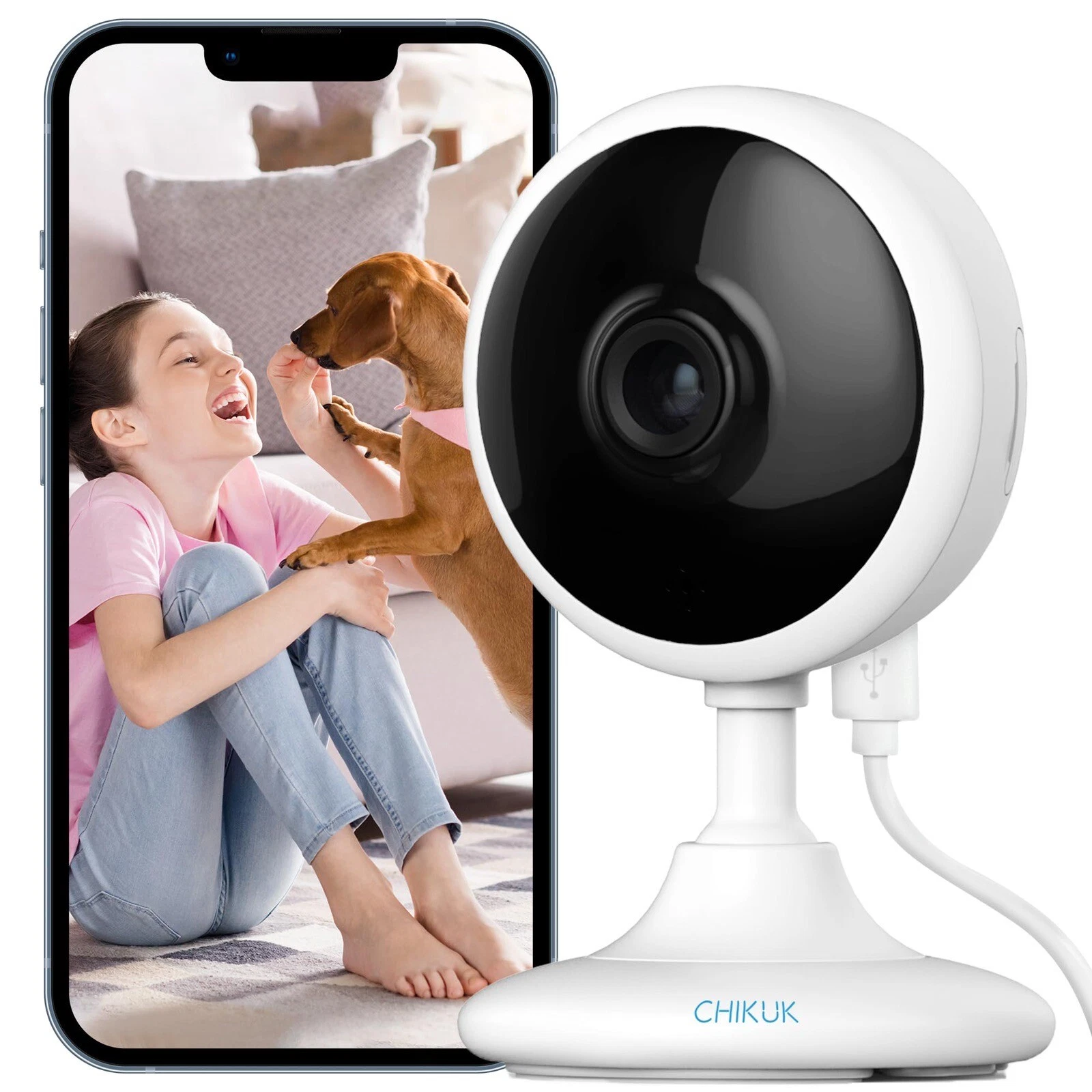 Baby Monitor Camera-2K Wifi Baby Video Monitor with App,Night Vision,2 Way Audio