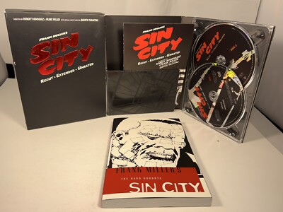 Sin City DVD, 2005 Special Edition Recut Extended Unrated 2 Discs + Book!
