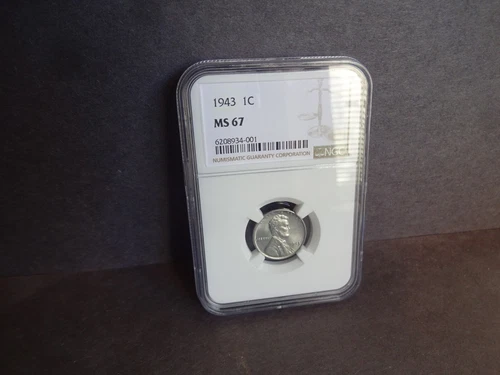 1943 Steel Cent NGC MS 67 Gem