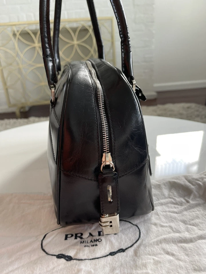 prada Ladies Black Vintage bowling bag - Image 4 of 4
