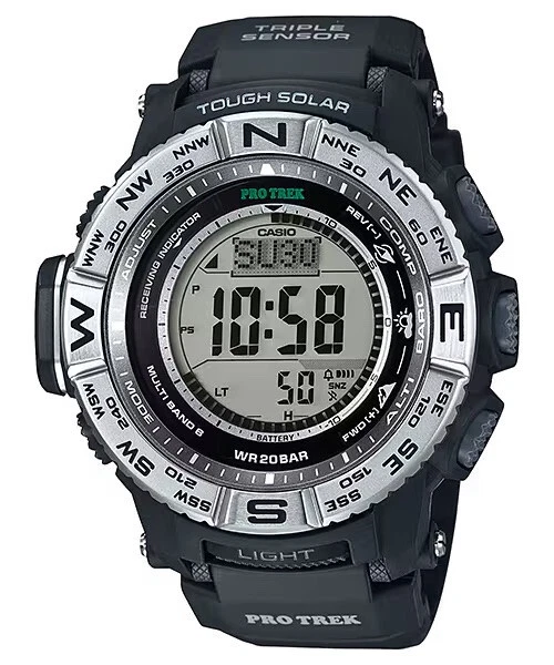 NEW Casio Protrek TRIPLE SENSOR Altimeter Solar Digital Mens Watch PRW3500-1CR - Image 1 of 1