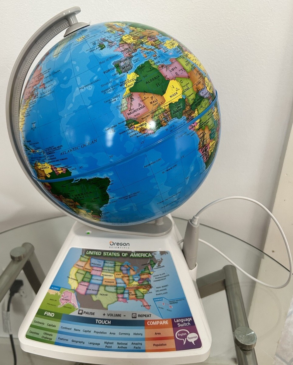 Oregon Scientific Smart Globe Find/ Touch/ Compare SG268R Tested/Working