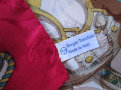 Foulard En Soie Vintage CINXIA DE VERGAS – 80x87 Cm, Beige, Élégant Et Léger
