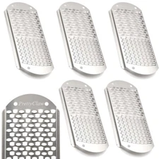 6pc Callus File Replacement Blades Foot File Callus Shaver Double Hole - Silver