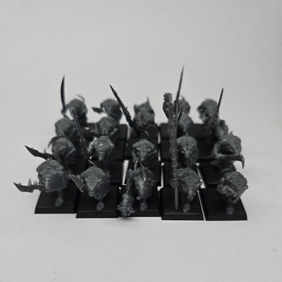 Warhammer Skaven 20x Clan Rats With Spears And Shields. Unpainted. Fantasy, OOP