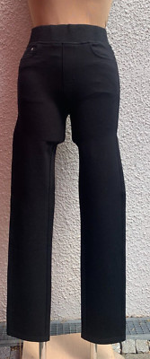 FARFALLA ROSSO Stretch Skinny Schlupf 4 Pocket Slim Hose Strass schwarz Gr.S