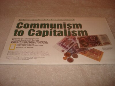 NationalGeographic Map ''Communism to Capitalism'' Economic Evolution Soviet Union