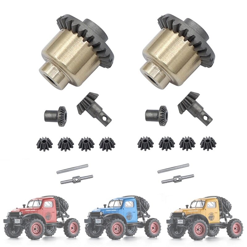 12-24T Differential Gear Set For Traxxas TRX4M 1/18 RC Cars - Helical Diff Upgrade For Bronco, Defender, K10, F150