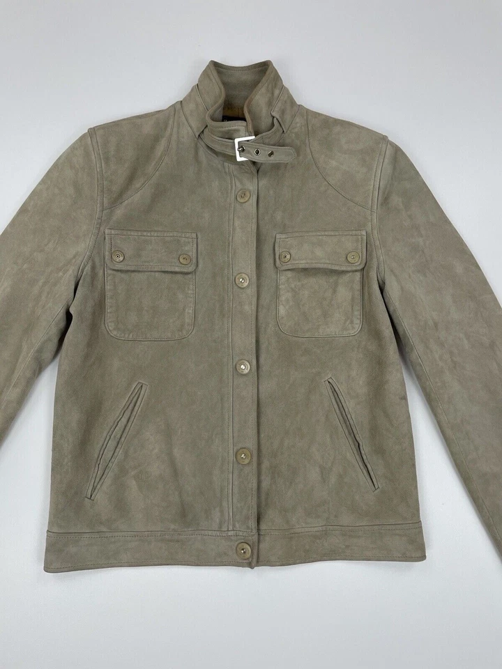 Ralph Lauren Black Label Women Suede Leather Jacket Size 8 - Image 4 of 4