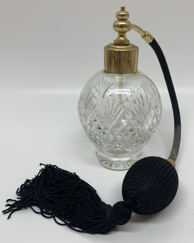 Vintage Royal Brierley Cut Glass Crystal Perfume Atomizer Bottle