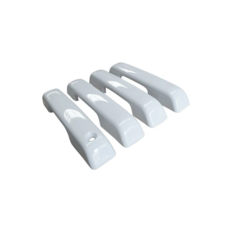 Door Handle COVERS For 2021-2025 Ford F150 Crew Cab W/O SMT Keyhole White - Image 2 of 4