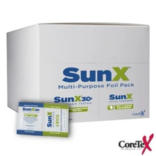 CoreTex 71440 SunX SPF-30+ Broad Spectrum Sunscreen Packets (Pick Total Packs)