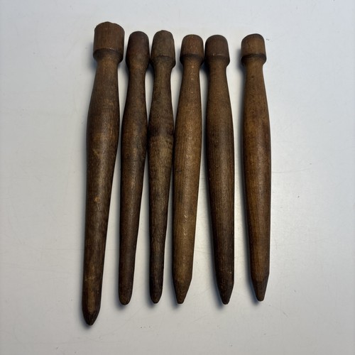 Vintage Timber Framing Wooden Draw Pins Lot 6 Post Beam Alignment Tools