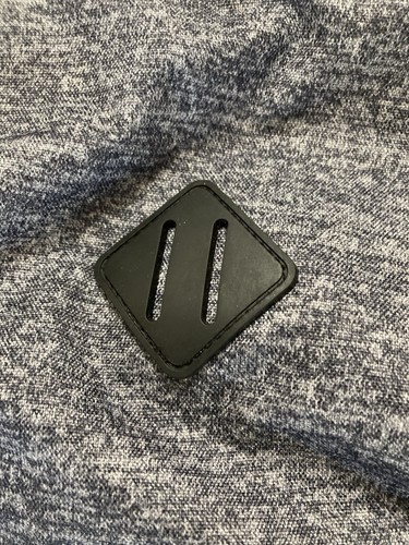 Adidas Media Safe Lined Pocket Sackpack Bag Grey Black Drawstring Zip New School - Picture 4 of 11