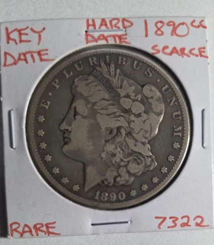 1890-CC Morgan Silver Dollar – Rare Carson City – Key Date – VF Circulated