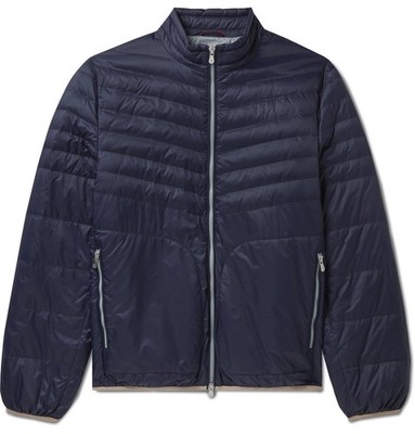 $4K BRUNELLO CUCINELLI Lightweight Down Puffer Jacket Bomber Blue Men's Size S