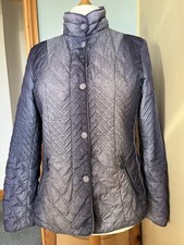 Saturne Ladies Blue/Grey Lightweight Quilted Jacket Size 14/16