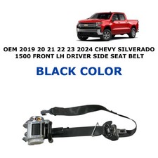 2019 20 21 22 23 2024 Chevy Silverado 1500 front left side seat belt BLACK