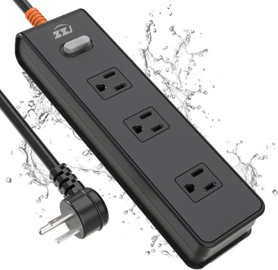 Outdoor Power Strip Weatherproof, IPX6 Waterproof Surge Protector with 3 Wide Ou