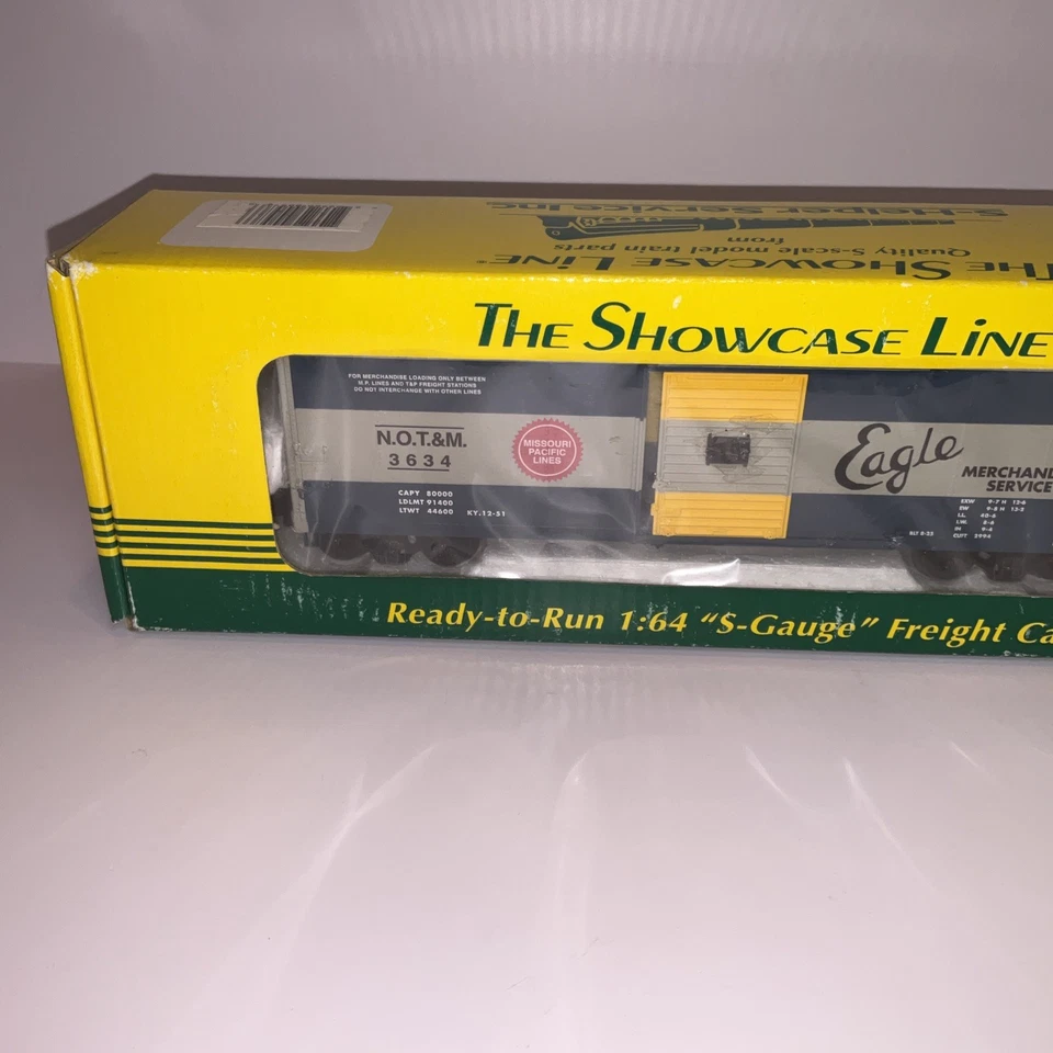 S Scale Showcase Line N.O.T.&M 3634 Box Car #00576 Eagle Brand New - Image 2 of 4