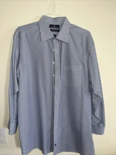 Hart Shaffner Marx Mens Long Sleeve Button Up Dress Shirt