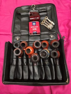 Pfeifen Konvolut Beraucht Mit Leder Tasche 11 Stück Machiavelli Gorgo M Lorenzo