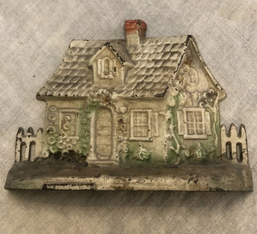 Antique Cast Iron Original Cottage Doorstop