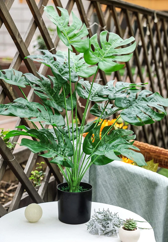 Toopify Plantas Falsas Grandes, Plantas de Piso Artificiales Altas para Hogar Oficina Living Foto 3 de 4