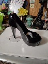 Scotch 6" Black High Heel Tape Dispenser Magic Stiletto Black Pump Shoe Desk