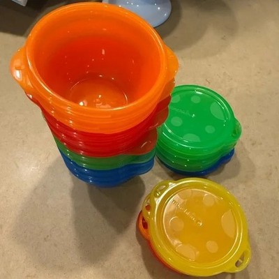 Munchkin Baby Feeding Bowls w/Lids Snack Cup Kids Food Storage Lot of 9