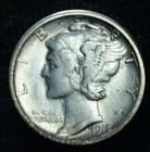 1918-S Mercury Silver Dime VF ~ 25361