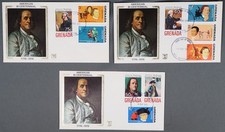 MayfairStamps Grenada FDC 1975 American Bi-Centennial 3 Z Silk First Day Cover a
