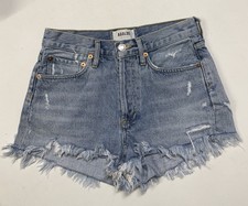 AGOLDE Parker Cutoff Shorts Women s 24 Distressed Denim Button Fly