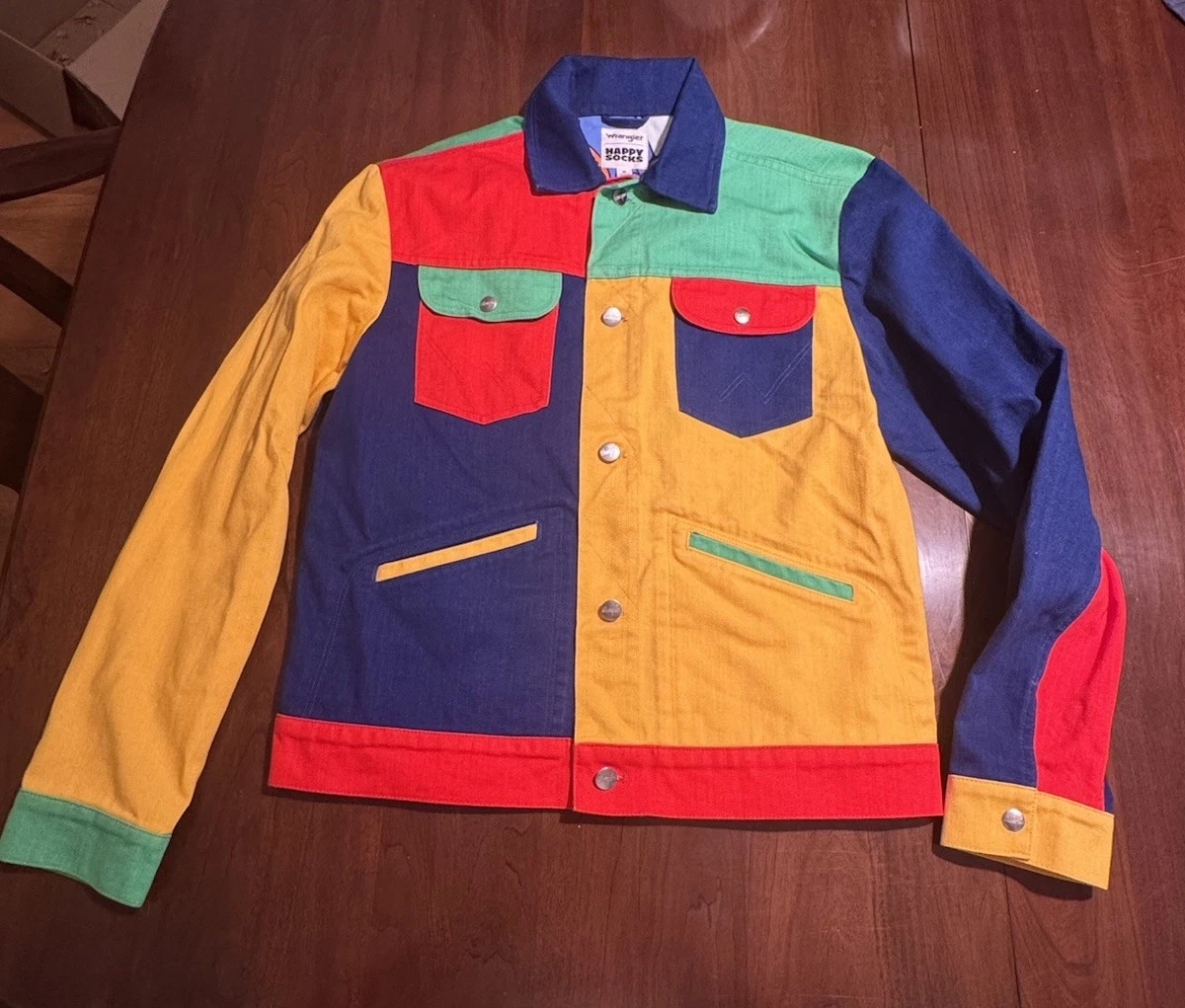 Men’s Wrangler jean jacket Medium - Happy Socks Collab Sample image 1