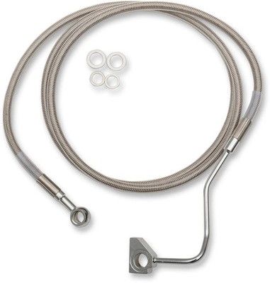 Drag Stainless Steel Extended Length Front Brake Line Harley 14-15 W/ABS Plus 4