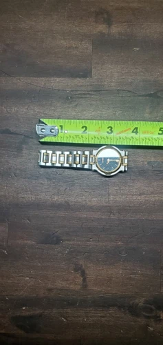 Vintage Gucci 9000M ブラックダイヤル ツートーン SS+GP クォーツ メンズ 腕時計 スイス製 読み取り - 画像15/24