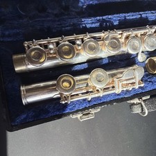 Vintage Gemeinhardt Elkhart Ind M2 Silver Plated Flute Hard Case UNTESTED