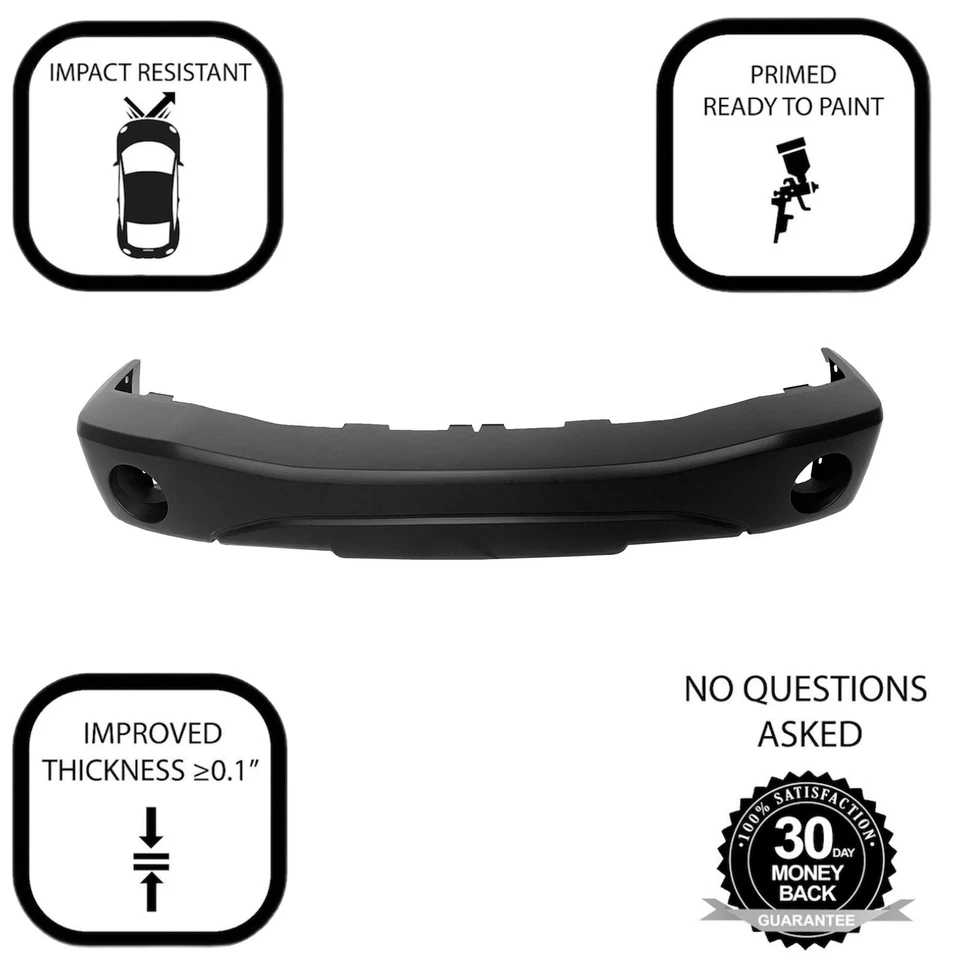 Cubierta de parachoques delantero para Dodge Durango 2004-2006 con orificios de luz antiniebla 5 HP18TZZAB Foto 3 de 4