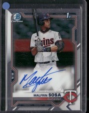 2021 Bowman Chrome #CPA-MS Malfrin Sosa Prospect Autographs