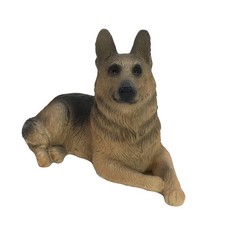 Sandicast Small Size German Shepherd Sculpture, Lying
