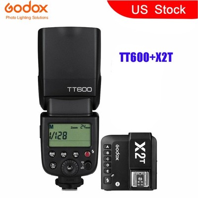 US Godox TT600 Camera Flash Speedlite X2T Trigger Fr Canon Fuji Nikon Sony Lumix