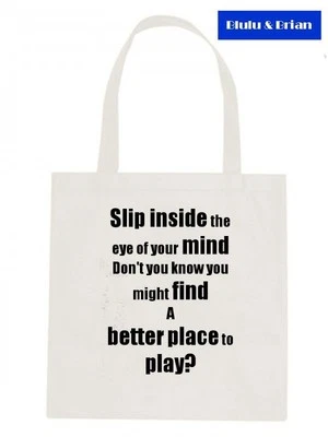 Oasis Don't look back in anger homage Tote Bag 90s music song lyric